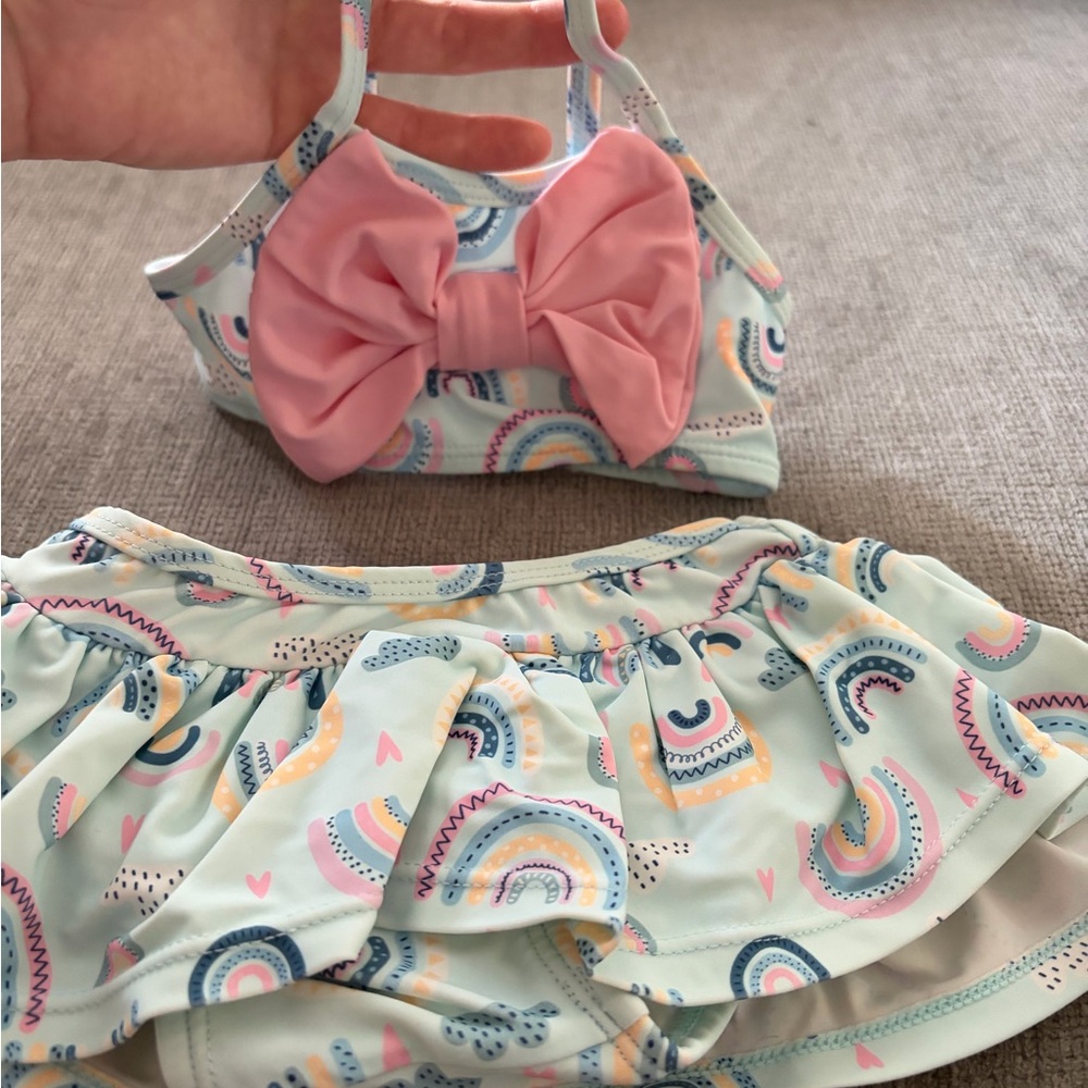 Ruffle Butts Pastel Rainbow Diaper Cover Set